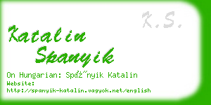 katalin spanyik business card